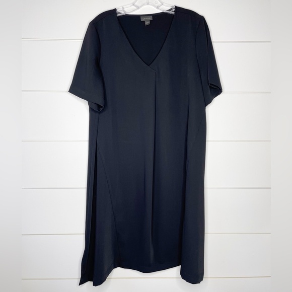 J. Jill Dresses & Skirts - J. Jill Wearever Collection Black Relaxed Short Sleeve Dress Women’s Size Small